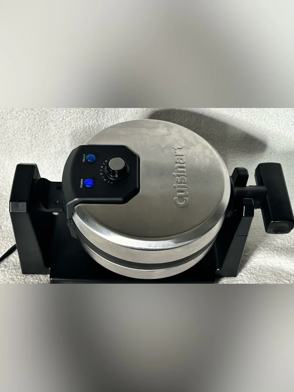 Cuisinart Silver and Black Countertop Waffle Maker